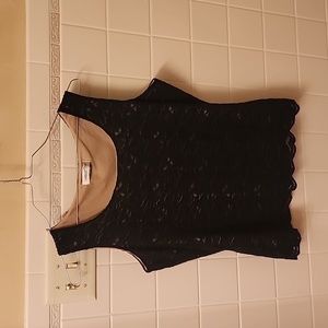 Black lace sleevless top M
